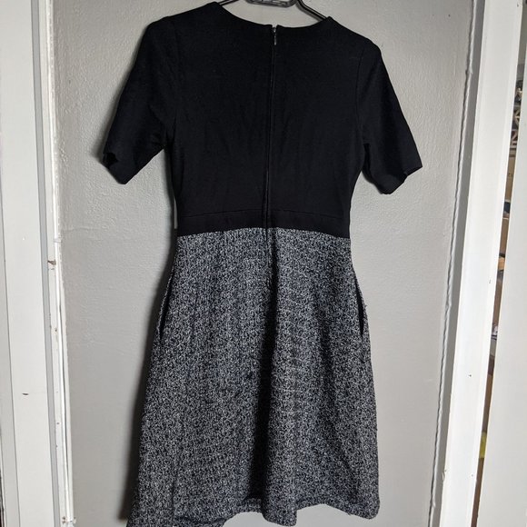 Black & Grey Ricki's Fit & Flare Midi Dress - Picture 1 of 5